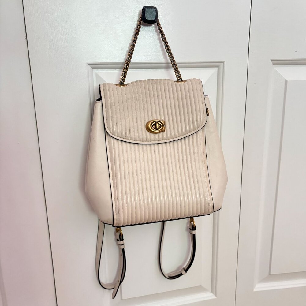 Genuine Coach Parker Convertible Backpack 16 With Quilting